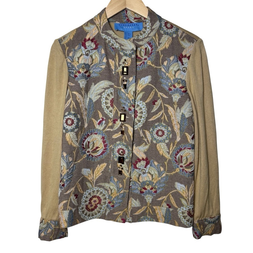 Doncaster Cottagecore Tapestry Jacket Womens 10 Wool Silk Blend Victorian Luxury